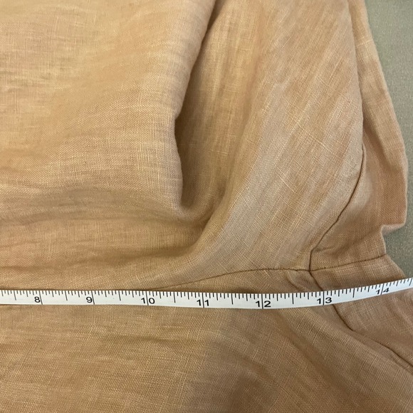 Blank NYC Pink Linen Blend Ruffle Strap Wide Leg Jumpsuit Overalls Small - Picture 8 of 10